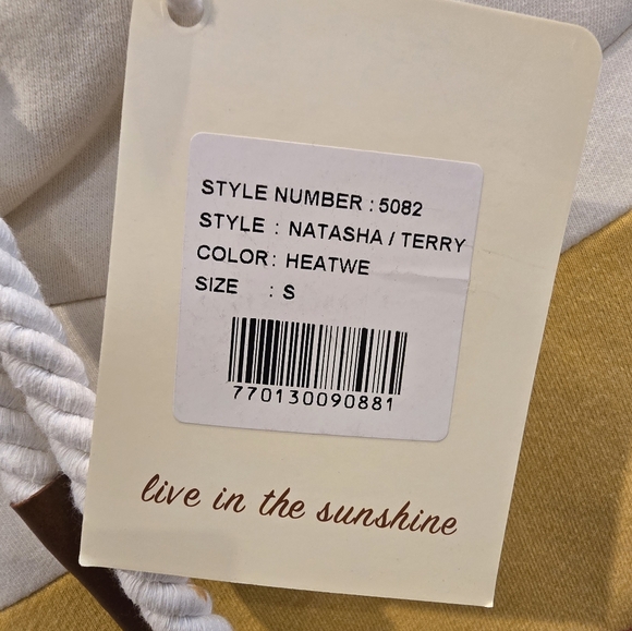 Wanakome Brand Women's Cream/coral/mustard Hoodie with Rope Drawstrings - Picture 2 of 2